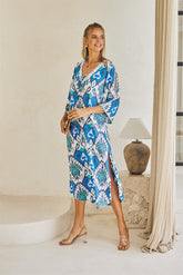 Luxuria Long Kaftan – Kaleidoscopic Print